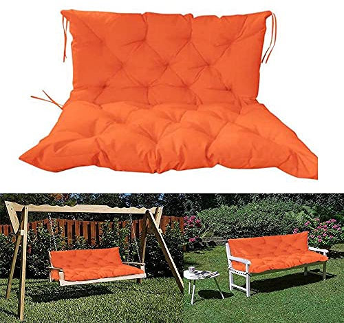 Wasserdichtes Outdoor Bankkissen mit Rückenlehne Polster für Gartenschaukel 2 3 Sitzer & Rückenkissen Hängematte Kissen Bezug Holzstuhl Palettenkissen