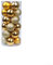 Honseadek 24 bruchsichere Weihnachtskugeln, 3 cm, Weihnachtskugeln, Dekoration, ästhetische, bruchsichere Weihnachtskugeln für das ganze Jahr (Gold)
