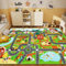 AKUNRUG Kinderteppich Autoteppich für Spielzeugautos 150×100 cm, Bauernhofleben, Straßenverkehr für Spielzimmer, Kinderauto-Straßenteppich Dorfkarte Spielmatte Spielteppich für Kleinkinder Bauernmarkt