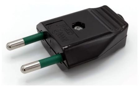 SPINA ELETTRICA VOLANTE 10A 2P nera 2 poli cavo elettrico presa prolunga piccola