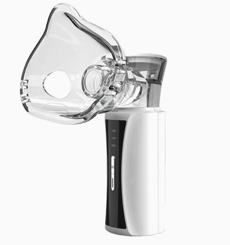 Inhalationsgerät tragbar Vernebler Set für Erwachsene und Kinder, Wiederaufladbarer USB Inhalator Verneble, Ultra Leise, Masken und Mundstück für den Einsatz zu Hause und Unterwegs