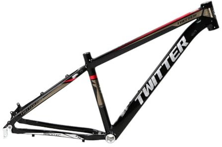 ZFF 27.5 29er Mountainbike-Rahmen 15.5''/17''/19'' Aluminium-Legierung MTB-Rahmen QR 135mm Scheibenbremse XC-Rennen Fahrradrahmen Interne Führung(Black Red,19'')