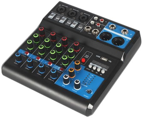 Vocdikficy A5 Live SoundCard Mixing Console Mixer per Live Streaming DJ Attrezzatura Audio Professionale Audio 5 Canali Mixer Audio (EU)