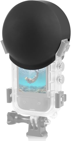 PULUZ Objektivabdeckung für Insta360 X3 Invisible Dive Case, Insta 360 X4 Unterwasser Wasserdicht Tauchkoffer Objektivdeckel Guard, Action Kamera Zubehör (Schwarz)
