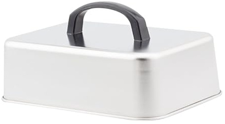 Gcljlmy Dampfgarer-Abdeckung aus Edelstahl, Grillkuppel, robuster rechteckiger Burger-Deckel zum Grillen von Patties, Outdoor-BBQ-Steak, Teppanyaki (26 Cm X 20 Cm X 5.5)