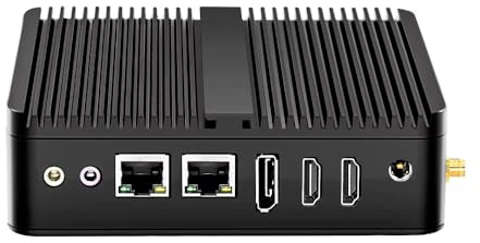PcZinophyte Lüfterloser Mini-PC Celeron J6412 Quad Core Dual LAN DDR4 2*COM NVMe Win11 3x4K UHD HTPC Industriecomputer