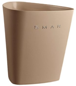 FytStycale Poubelle moderne, légère et créative à ouverture supérieure pour chambre, bureau ou salon, Crème