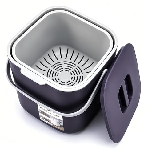 Compostiera da Cucina 4L con Coperchio, Pattumiera Organico Cucina 2 in 1