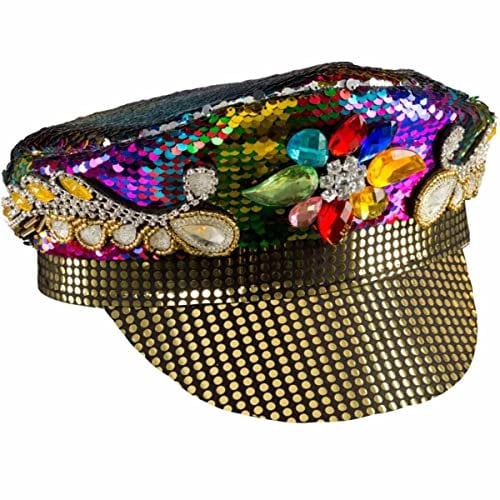 Orlob Kostüm Zubehör Schildmütze Paillette Karneval Fasching Party