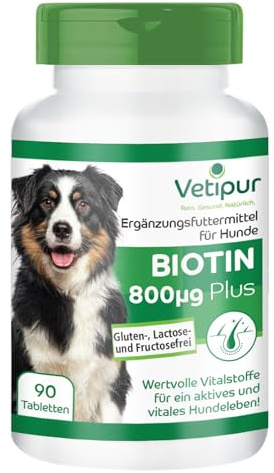 Vetipur Biotine 800µg - 90 Comprimés pour Chiens