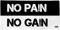 Power Towel das Coole Fitness & Sport-Handtuch mit Einer Botschaft| Verschiedene Motivations-Quotes| Größe 50 cm x 100 cm | POWERTOWEL Handtuch Mikrofaser Baumwolle (NO Pain NO GAIN | B/W| L)