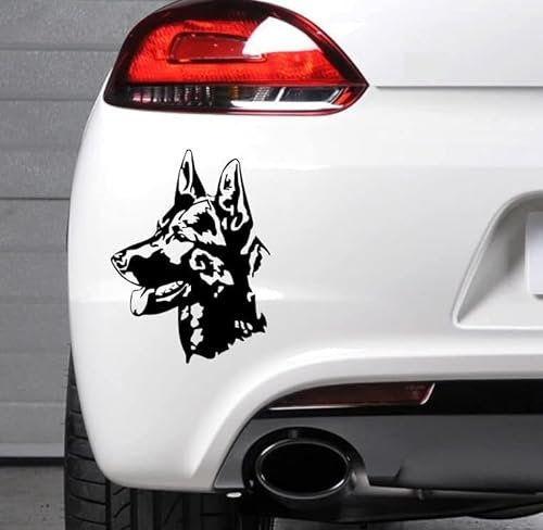 myrockshirt Deutscher Schäferhund Typ 6 Kopf 15 cm Aufkleber von ohne Hintergrund, UV und Waschanlagenfest, hochwertig geplottet, Decal, Sticker,Tuning,für Lack,Scheibe,Laptop und alle glatten Ober