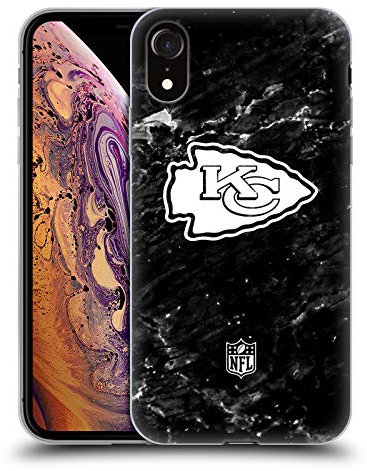 Head Case Designs Offizielle NFL Marmor Kansas City Chiefs Artwork Gel Handyhülle Hülle [Militärischer Schutzgrad] Kompatibel mit Apple iPhone XR