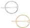 Lot de 2 pinces à cheveux rondes et géométriques en métal pour femme et fille (doré + argent)