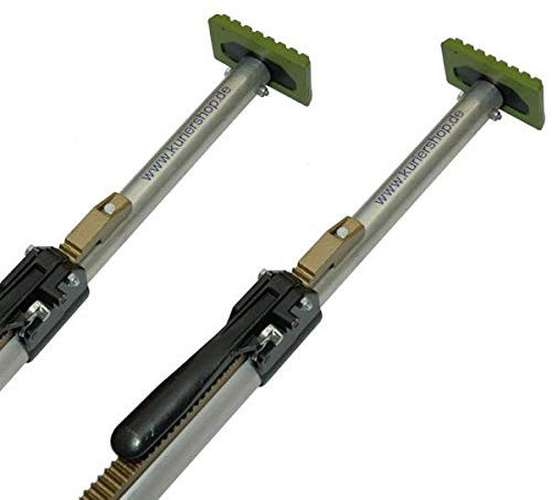 kuriershop 2 x Klemmbalken, Aluminium, 42 mm, verstellbar 1,30-1,67 m zur Ladungssicherung in Kleintransporten der Caddy Größe