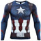 CosIdol Herren Kompression Super Held Logo Fitness Laufen Sport Kurzarm Gym Bekleidung Für Workout/Training/Cosplay 2XL