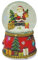 Riffelmacher Spieluhr Schneekugel Weihnachtsmann mit Weihnachtsbäumen und Geschenkesack 71564 - Schneeflocken und Musik - 15cm - Wunderschöne Glaskugel mit Dekoration Weihnachten