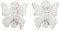 YVAN MOINS CHER Lot De 2 Pinces À Rideaux en Métal Décor Papillon Servant D'embrasse pour La Décoration De Vos Fenêtres Ou Baie -Petit Modèle-Cette Pince Servira d'attache pour Votre Voilage-Blanc/Or