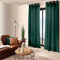 ED ENJOY HOME Dekorativer Vorhang mit silberfarbenen Ösen, 140 x 240 cm, Dunkelgrün, 100% Polyester, satiniert, Kollektion Basic