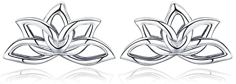 Neue 925 Sterling Silber Lotus Flower Ohrstecker Für Frauen Elegante Lotus Ohrringe Silber Schmuck