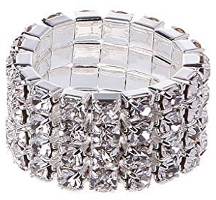 BOBEINI Anello di Amicizia di promessa di Matrimonio di Fidanzamento Unico intarsiato di Cristallo Elasticizzato Elastico # 4