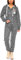 Crazy Age Kuscheliger Jumpsuit(Hoodie) Sweat Overall Ganzkörperanzug mit Renntier- Eiskristalle Motive CA-J-603 Relaxen Chillen (Anthrazit 614, L)