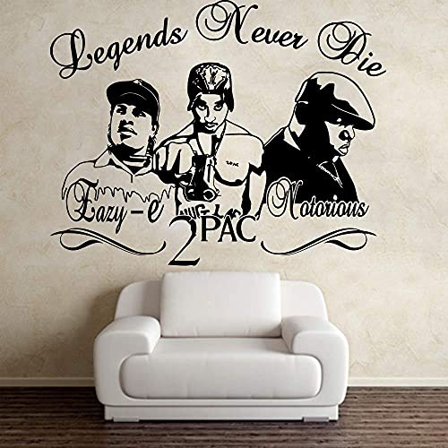 Schlafzimmer Gamer Wandaufkleber, Wandtattoo Kunst, Rapper Hip Hop Diy Musik 56X71 Cm