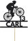 Fahrrad-Kuchenaufsatz, personalisierbar, Radfahrer, Geburtstag, Tortenaufsatz, beliebiger Name, Alter
