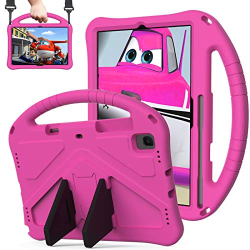 QYiiD Funda Infantil para iPad Mini 6 2021 (8.3 Pulgadas, 6th Generation), Cubierta Protectora Infantil Ligero con Soporte asa y Correa para el Hombro para niños para New iPad Mini 6th Gen 8.3, Rose