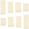 PandaHall 80 Stück 14K Vergoldete Ohrring-Verbindungsstücke, Messing 2-Loch Ohrring Streifen Stick Golden Bar Schmuckverbinder Für DIY Ohrring Armband Schmuckherstellung Kunsthandwerk, 4 Größe