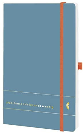 Chronoplan 50454 Buchkalender Kalendarium 2024 (Terminplaner A5 (135x210mm) mit Softcover, Wochenplaner, 1 Woche auf 2 Seiten, mit Stiftschlaufe, Einmerkband, Gummiverschluss) Elementary, Petrol
