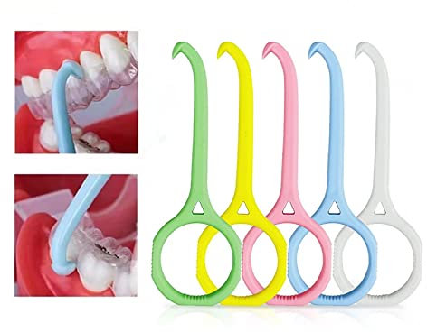 YOUYA DENTAL Ausrichtungs-Entferner, 12 Stück, transparentes Werkzeug zum Entfernen von unsichtbaren Zahnspangen, Entferner, persönliches kieferorthopädisches Zubehör, Zahnspangen, Haken,