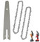 2 Stück Kette für Kettensäge, Sägeketten, Kettensäge Kette, 6 Zoll Mini-Kettensäge Kette, mit 1 Stück Ersatz Sägekette Bar, für Holzbearbeitung Trimmen Garten Saw Chain