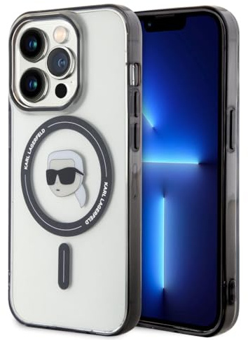 KARL LAGERFELD KLHMP15XHKHNOTK Hülle für iPhone 15 Pro Max 6.7 transparent hardcase IML Karl`s Head