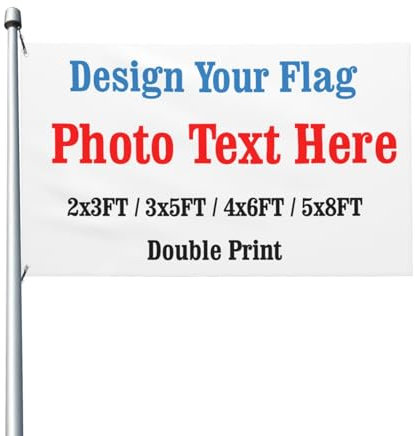 Personalisiertes Flaggenbanner, 3x5ft, individuelle Flagge, doppelseitiger Druck für den Innen- und Außenbereich, Garten, Hof, Zuhause, Party-Dekoration, individuelles Banner, Festival-Flagge
