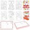 Whaline 48 Stück Blanko-Weihnachtskarten zum Ausmalen für den Weihnachtsmann, 6 Designs, zum Ausmalen, Grußkarten, Wunschzettel, Schreiben für Familie, Schule, Klassenzimmer, Partygeschenke, 10,2 x