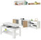 duehome | Pack de Salon con Modulo TV + Mesa de Centro, Conjunto de Salon, Modelo Alix Plus V1, Acabado en Blanco Artik, y Natur