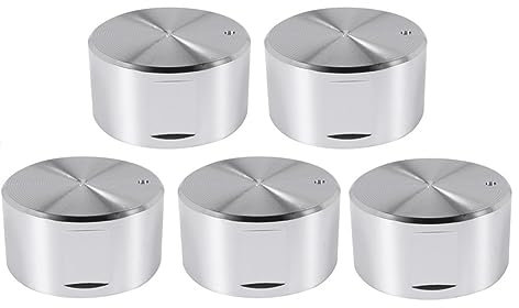 Aliaga 5 Stück Metall Gasherd Knöpfe 8MM Küchensteuerung Ofen Knopf Brenner Knopf Gasherd Schalter Ersatz Zubehör