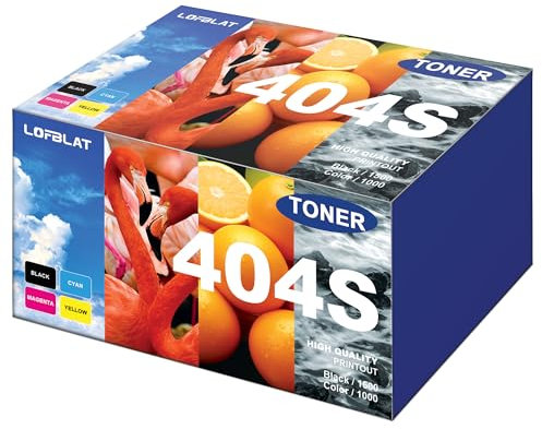 LOFBLAT CLT-P404C Tonerkartusche Kompatibel für Samsung CLT-K404S C404S Y404S M404S Toner für Samsung Xpress SL C480W C480FW C430W C480FN C480 C430 C48X C43X Series (Schwarz Cyan Magenta Gelb)