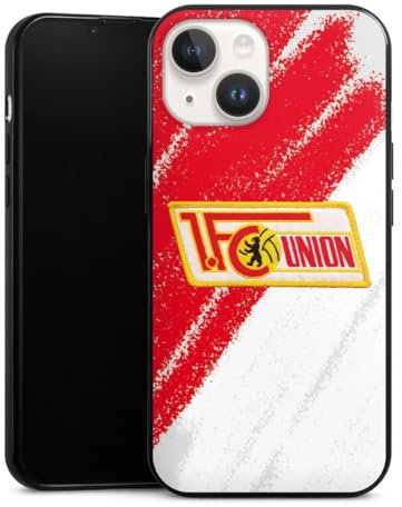 Slim Case extra dünn kompatibel mit Apple iPhone 14 Silikon Handyhülle schwarz Hülle Offizielles Lizenzprodukt 1. FC Union Berlin Logo