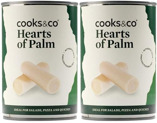 Cooks & Co Hearts of Palm 400g (Pack of 2) - Tender & Versatile Gourmet Vegetables for Salads, Stir-Fries, and Appetisers
