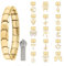 Italian charms bracelet set gold,italian charms gold 17PCS,Italian Charm Armband Set,italienische armbänder,italian style charms für damen