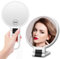 Auxmir 30X Magnifying Mirror, Hand Mirror with Handle, Double-sided Handheld with 30X/1X Magnification, Travel Essential Portable Makeup Mirrors, 360° Rotating Mirrors for Precision Makeup, White