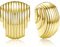 Adramata Gold Chunky Ohrringe für Damen 18K Vergoldete Hypoallergen Tropfen Ohrringe, Gold/Silber