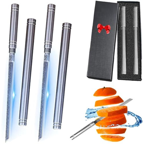 AIDODIA Mehrzweck-Obstmesser Für Den Außenbereich Mit Scheide, Mehrzweck Tragbares Obstmesser Mit Hülle, Messer Mit Edelstahlklinge Portable Kitchen Tools, Und Langlebige Obstmesser-Set Geschenkbox