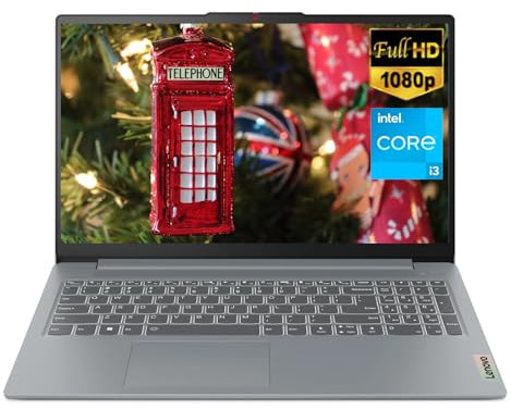 Lenovo IdeaPad - Computer portatile Slim 3i, display FHD da 15,6, processore Intel Core i3-N305 8-Core, RAM LPDDR5 da 8 GB, SSD da 256 GB, grafica Intel UHD, Wi-Fi 6, Bluetooth 5, Windows 11 S