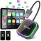 2 in 1 Wireless CarPlay and Android Car Wireless Adapter, 2025 New Car Play Wireless Dongle Converts CarPlay Wired to Wireless, Compatible with Cars from 2016 and iOS 10+/Android 11+