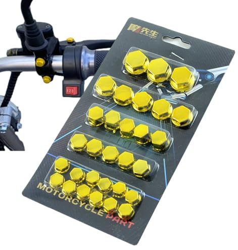 Cache-écrou de moto – Cache-vis décoratif 5 couleurs, 30 pièces/ensemble cache-écrous de boulon | Couvercle de boulon d'écrou de moteur antirouille, accessoires de protection de moto, couvercle pour v