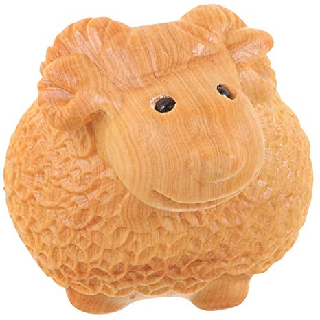 PRETYZOOM Tierstatue Woodcarver holzgravur Dekorative Holzfigur Niedliche Tierdekoration Holzskulptur Tischschaffigur Tierdekor aus Holz holzgeschnitzte Figur dekorative Tierfigur hölzern