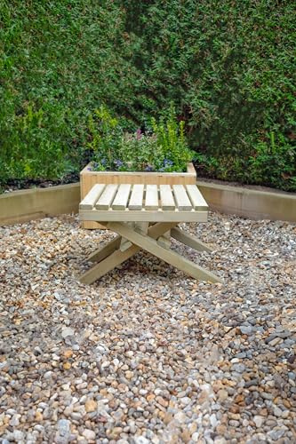 Forest Garden Slatted Wooden Garden Table 1'9 x 1'8 (0.54m x 0.50m)